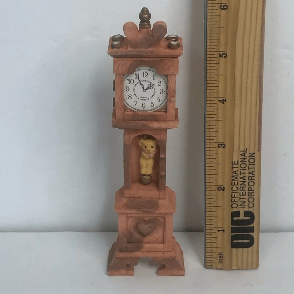 cherished teddies nutcracker suite grandfather clock as is missing door and tops